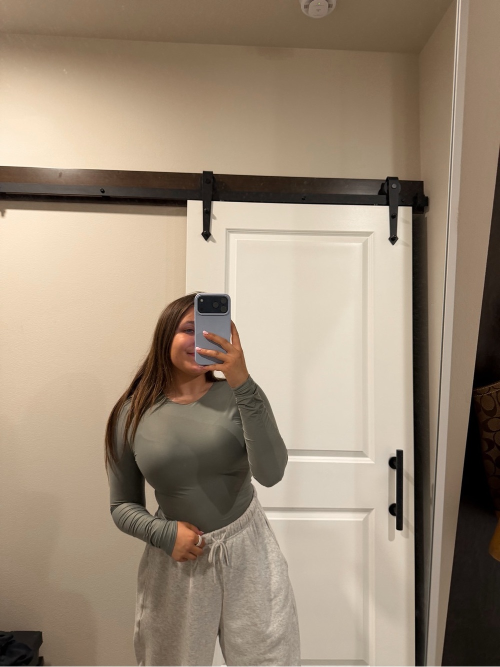 Abercrombie & Fitch Olive Green Crewneck Top bodysuit